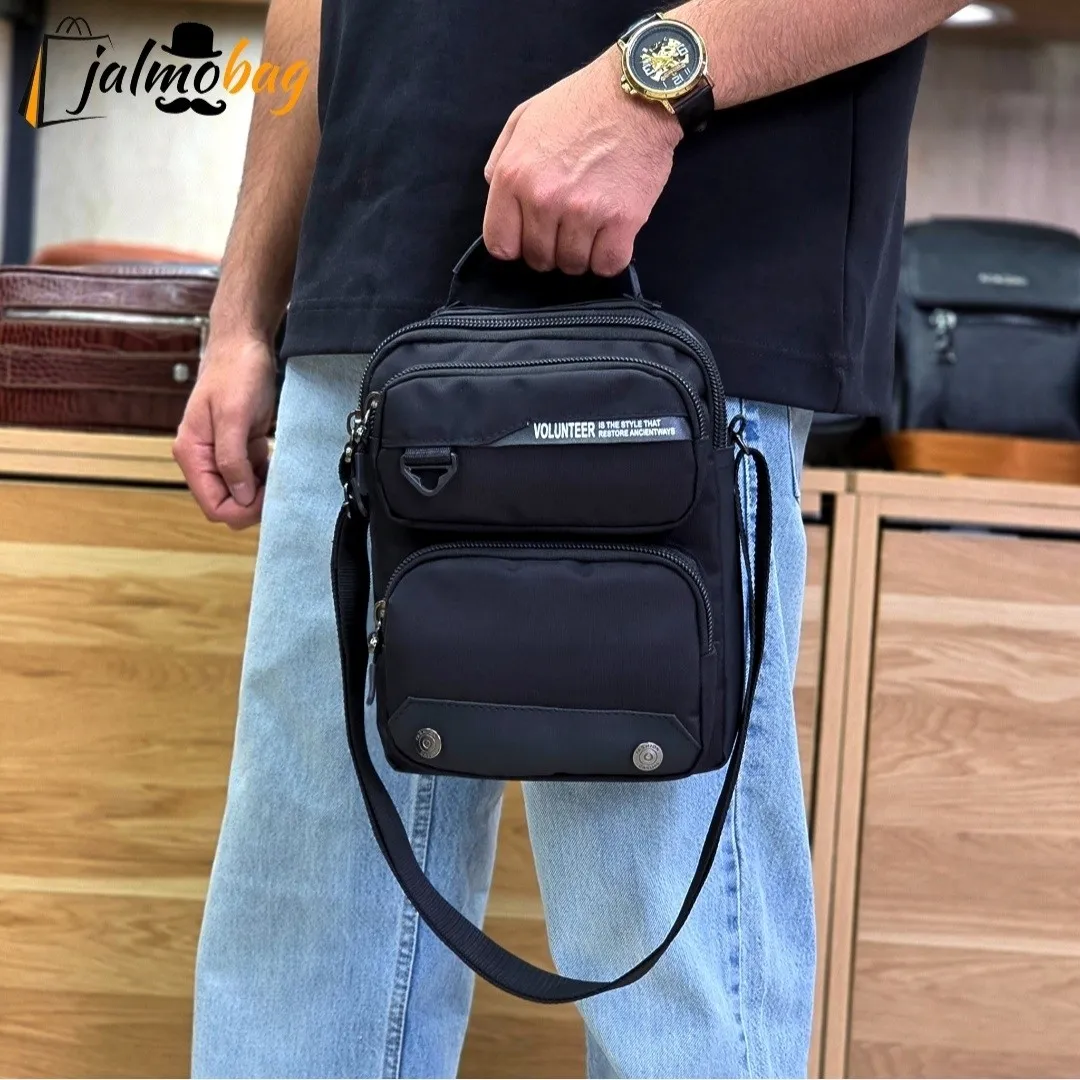 کیف دوشی دستی اسپرت برزنتی پارچه ای خارجی جیب دار