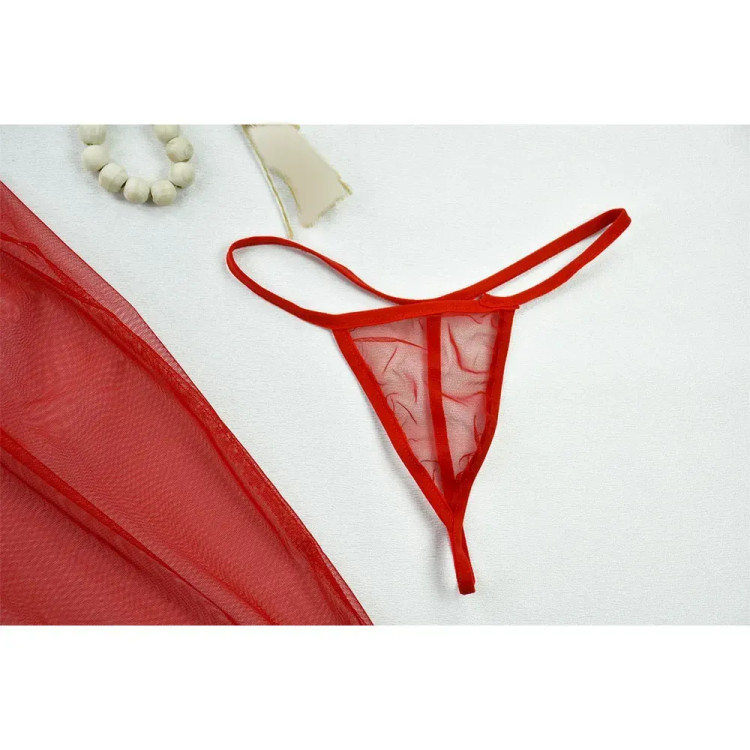 ست لباس خواب زنانه تور به همراه شورت لامبادا فری سایز