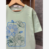 ست تیشرت پنبهای و شلوار لی طرحدار دخترانه