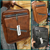 کیف دوشی مردانه چرم مصنوعی طرح David Jones ابعاد 26 در 20 سانتیمتر