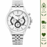 ساعت زنانه سیکو استیل صفحه سفید طرح سه موتور تقویمدار با موتور ژاپن