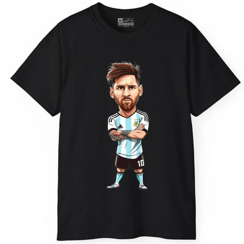 تیشرت آستین کوتاه مردانه طرح فوتبالی لیونل مسی کد 1039