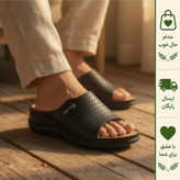 صندل طبی زنانه مدل سوزنی رویه چرم صنعتی دوردوخت سایز 37 تا 40