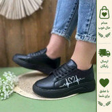 کفش ونس زنانه طرح ضربان رنگ مشکی مدل اسپرت و روزمره