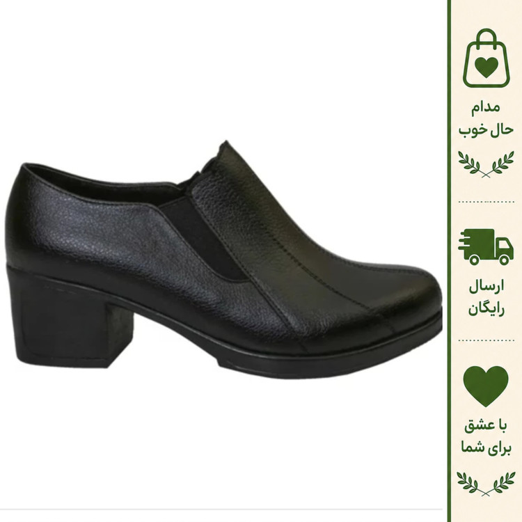 کفش طبی زنانه پاشنه دار 5 سانتی چرم مصنوعی مجلسی و اداری سایز 37 تا 40