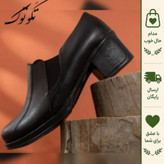 کفش طبی زنانه ساق دار پاشنه دار مدل خورشیدی رویه چرم صنعتی درجه یک پاشنه 5 سانت