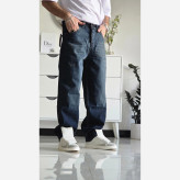 شلوار جین بگ مردانه رنگ شست کثیف سایز 42 تا 50
