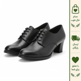 کفش زنانه پاشنه دار مدل نسیم مشکی چرم خارجی درجه یک سایز 37 تا 40