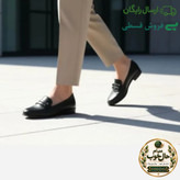 کفش زنانه کالج چرم خارجی درجه 1 پاپیون اداری مجلسی مشکی زیره سبک راحت