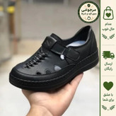 کفش طبی زنانه مدل جیران رنگ مشکی با کفی آناتومیک و پد خارپاشنه