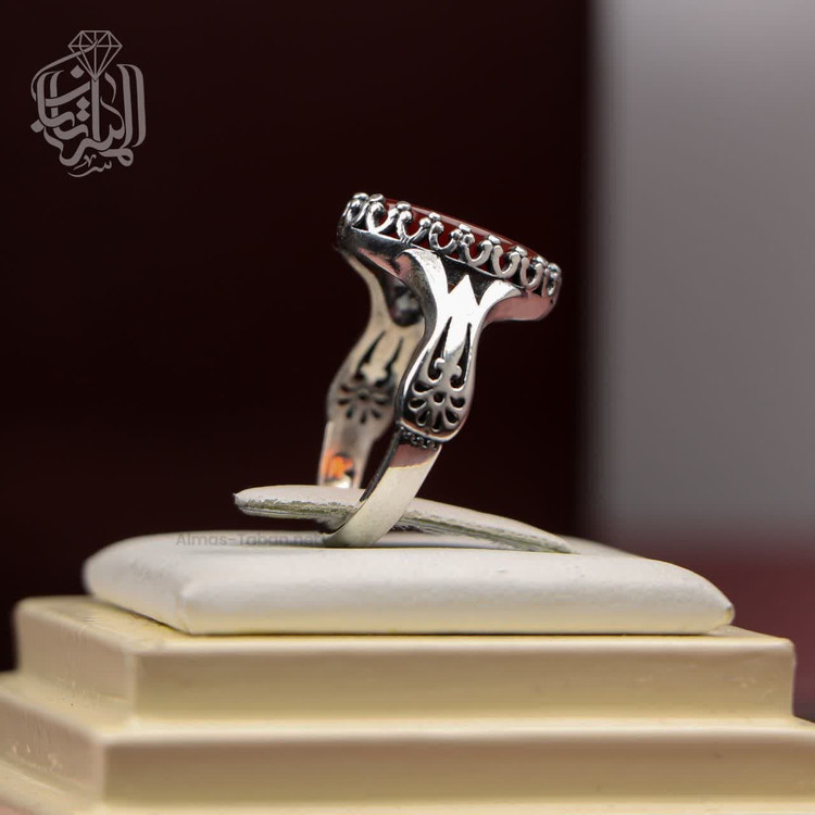 انگشتر نقره زنانه عقیق سرخ کد 550