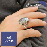 انگشتر نقره حدید نقره ای حکاکی ستاره سلیمان و آیت الکرسی و عین علی