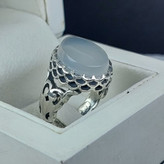 انگشتر نقره عقیق کبود کد 4212
