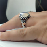 انگشتر نقره عقیق کبود کد 4212