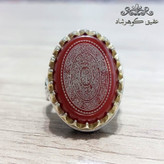 انگشتر نقره عقیق قرمز 16 ذکر اصل