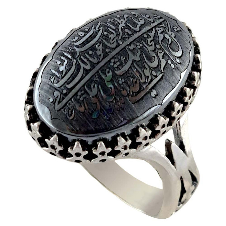 انگشتر نقره مردانه مدل حدید نادعلی کد 113