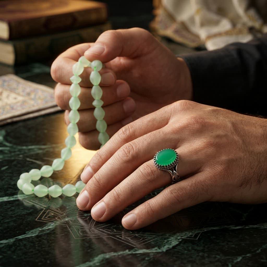 خرید انگشتر نقره عقیق سبز | انرژی، زیبایی و آرامش در یک انتخاب کد 3893