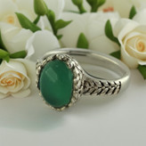 انگشتر نقره زنانه مدل خوشه گندم طرح عقیق کد 4077