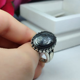 خرید انگشتر حدید کف العباس اصل کد 1922