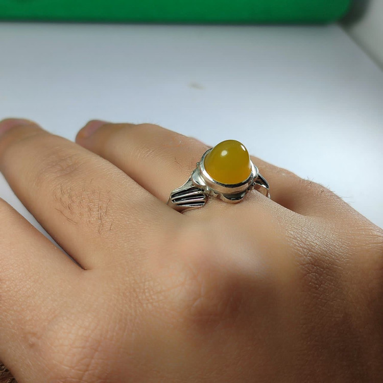 خرید انگشتر شرف الشمس مردانه؛ کلید گشایش و اقتدار کد 4263