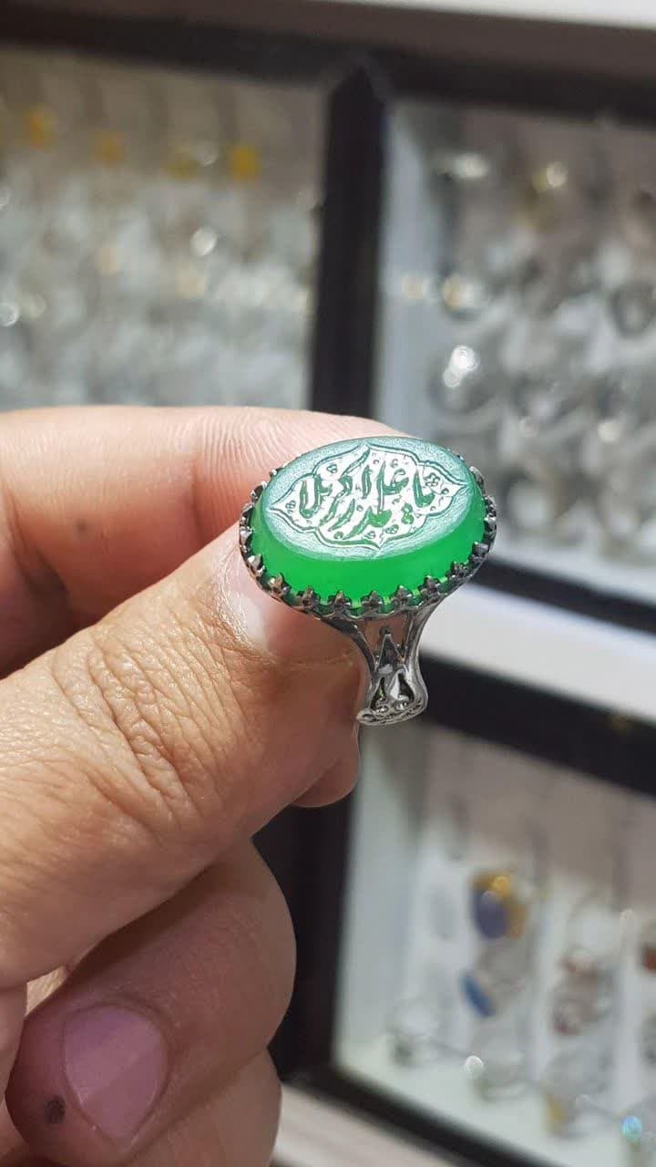 انگشتر نقره باحکاکی علمدار کربلا کد 1158
