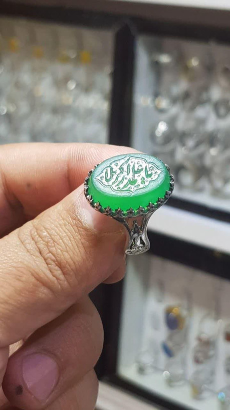 انگشتر نقره باحکاکی علمدار کربلا کد 1158