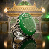 انگشتر عقیق سبز حرز امام جواد | نمادی از آرامش، برکت و محافظت معنوی کد 4233