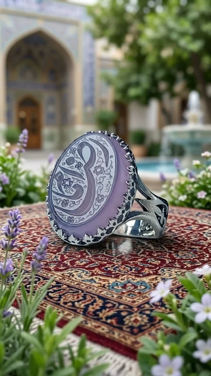 انگشتر عقیق امام رضا؛ شکوه ایمان، اصالت و زیبایی ماندگار  کد 4192