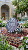 انگشتر عقیق امام رضا؛ شکوه ایمان، اصالت و زیبایی ماندگار کد 4192