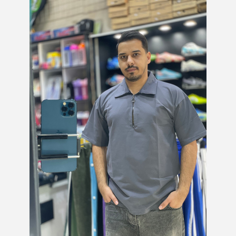 تیشرت نیم زیپ مردانه