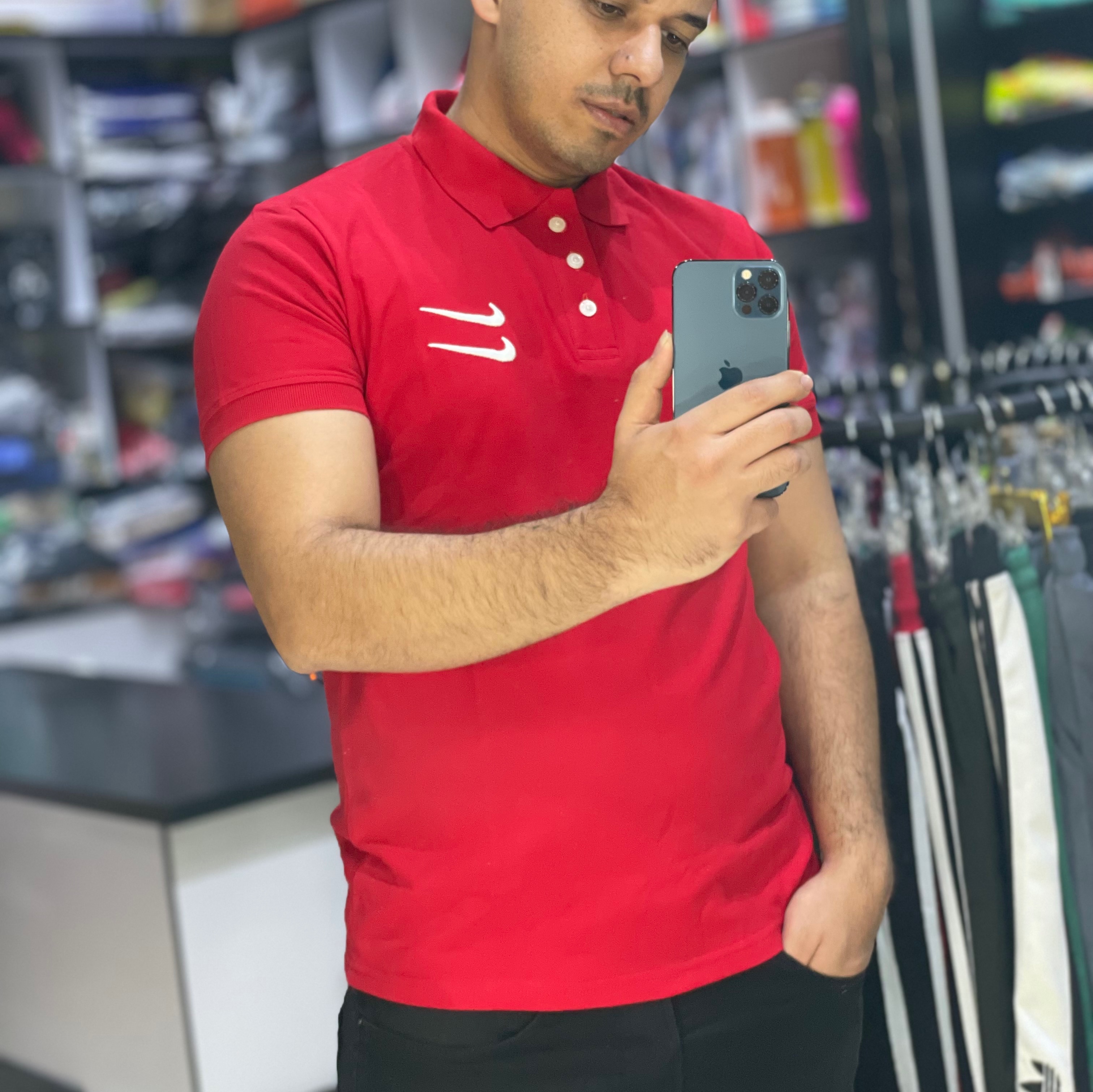 تیشرت یقه دار مردانه نایک