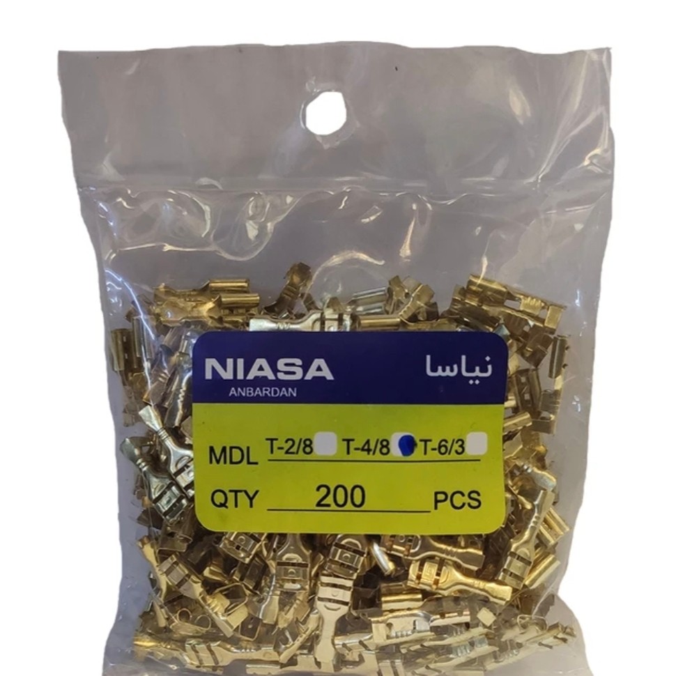 سر سیم خودرو نیاسا مدل T-4/8 بسته 200 عددی
