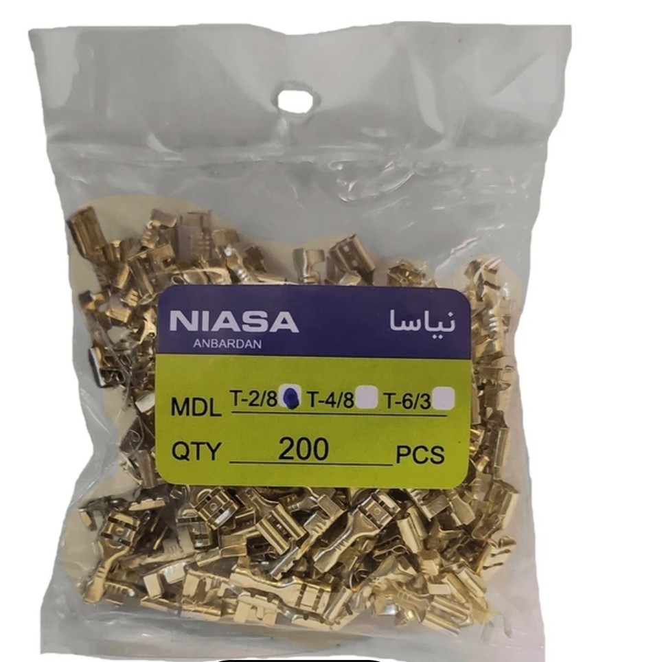 سر سیم خودرو نیاسا مدل T-2/8 بسته 200 عددی