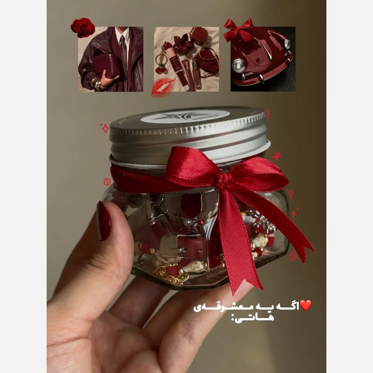 پک هدیه شیشه اکسسوری 10 عددی ساعت دار پینترستی رویایی با متریال وارداتی فانتزی کیوت کادو هدیه تولد با اشانتیون رایگان