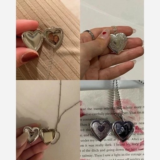 گردنبند لاکت قلب عکس کره ای قلبی ستاره ای اورجینال وارداتی شیک و خاص با کلاس