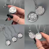 گردنبند لاکت قلب عکس کره ای قلبی ستاره ای اورجینال وارداتی شیک و خاص با کلاس