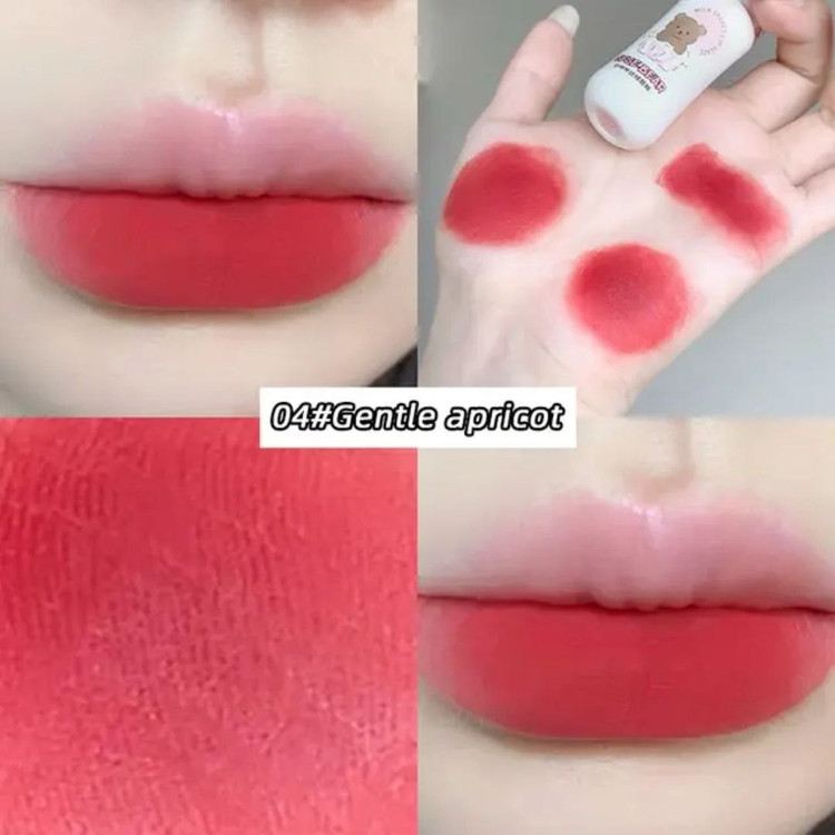 رژ لب مایع مات مخملی خمیری سبک نچرال شیشه شیر پستونکی خرس تدی کیوت فانتزی پینترستی گوگولی طرح بستنی مناسب کادو هدیه