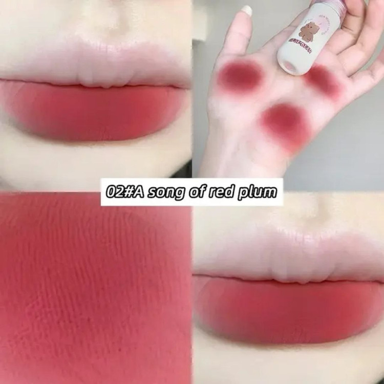 رژ لب مایع مات مخملی خمیری سبک نچرال شیشه شیر پستونکی خرس تدی کیوت فانتزی پینترستی گوگولی طرح بستنی مناسب کادو هدیه