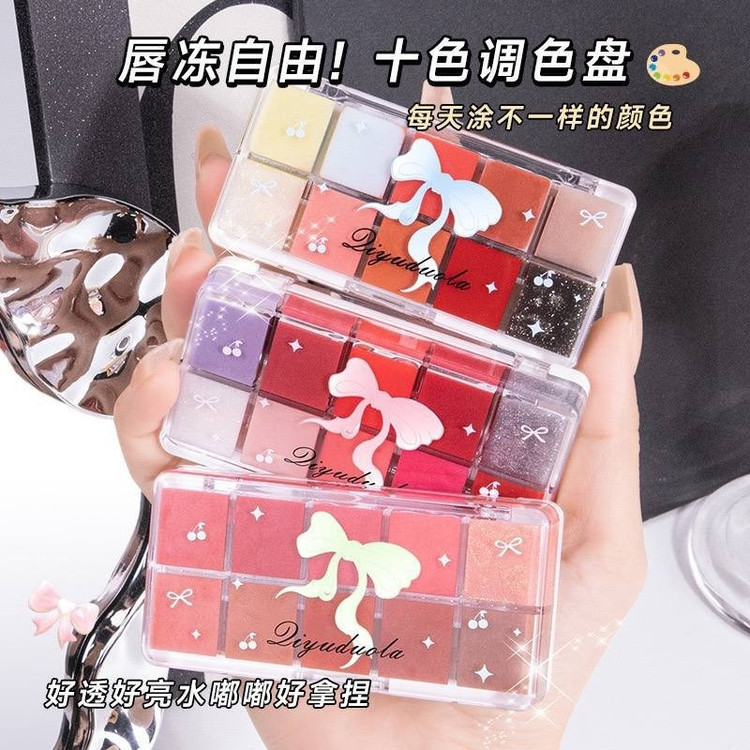 پالت رنگی بالم لب خیس کره ای برق لب کیوت فانتزی پاپیونی پرنسسی پینترستی نرم کننده آبرسان شفاف کننده شاداب کننده لبها