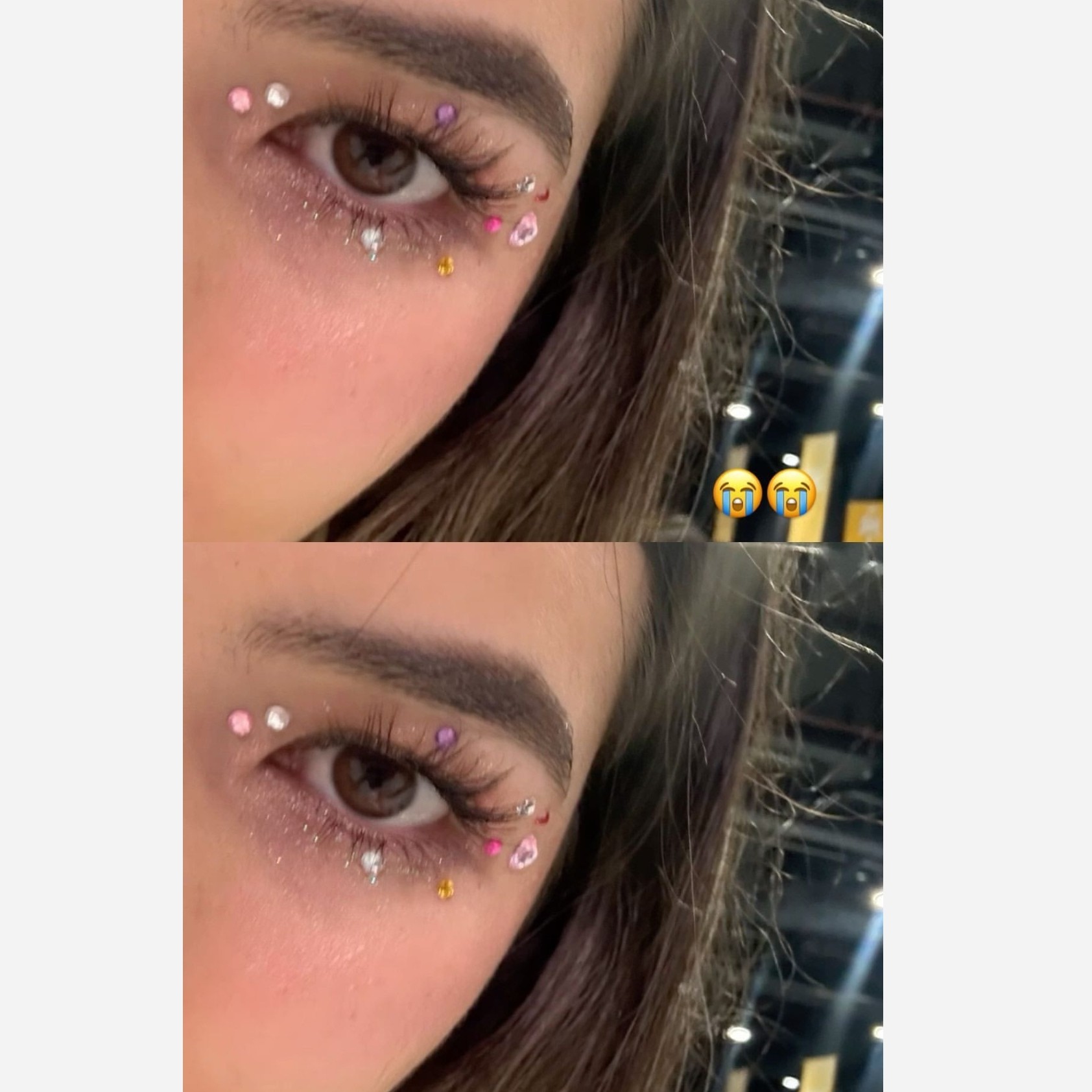 نگین رنگی تزیین مو و صورت پینترستی سایزبندی دارای چسب پشت کار نگین صورت چشم و مو دیزاین وسایل