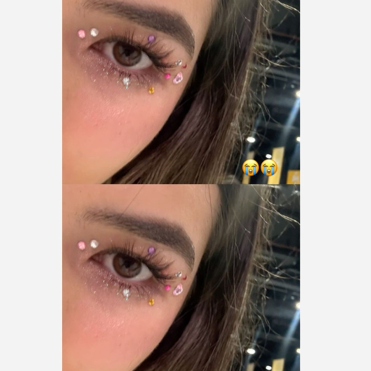 نگین رنگی تزیین مو و صورت پینترستی سایزبندی دارای چسب پشت کار نگین صورت چشم و مو دیزاین وسایل