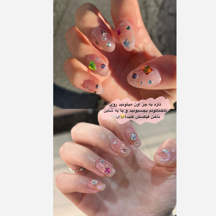 نگین رنگی تزیین مو و صورت پینترستی سایزبندی دارای چسب پشت کار نگین صورت چشم و مو دیزاین وسایل