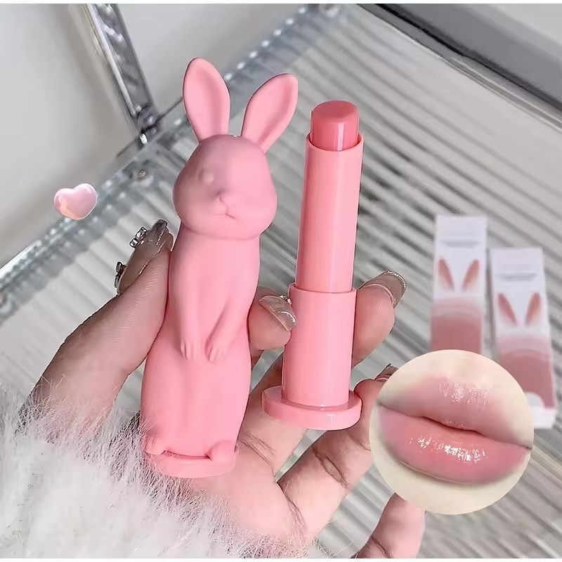 بالم لب کره ای پینترستی خرگوشی فانتزی کیوت بانی خرگوشه فیگور خرگوش بالم لب لاکچری خاص جذاب