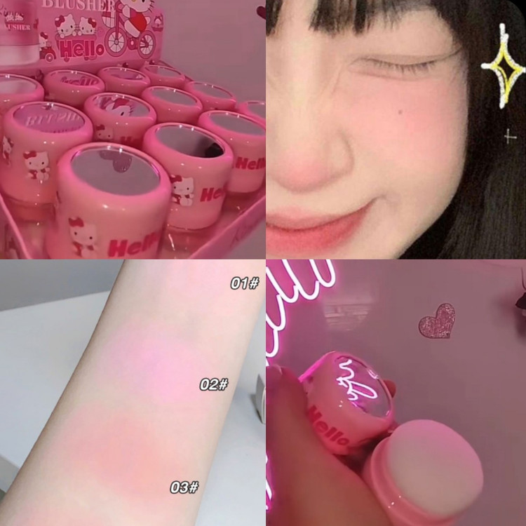 رژگونه دارای آینه رژ گونه پودری نمک پاشی فانتزی کیوت پینترستی رنگ شاد و جذاب پرفروش
