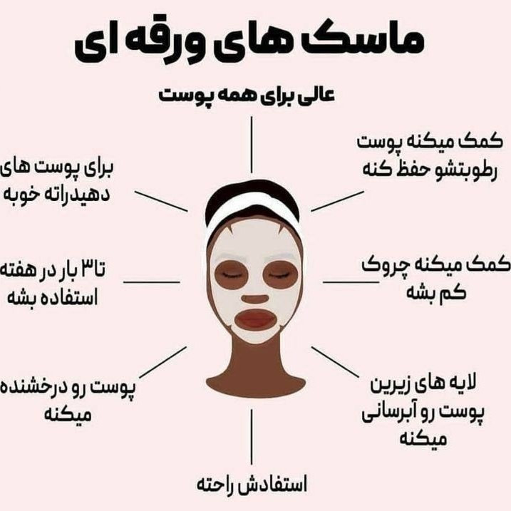 ماسک ورقه ای کرومی روشن کننده جوانساز مرطوب کننده آبرسان ضد لک ضد جوش سفید کننده ضد پیری ضدچین چروک