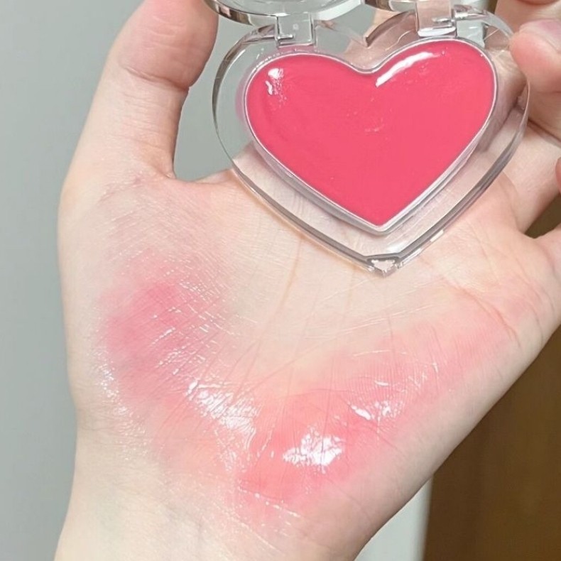 رژگونه پینترستی قلبی و رژ لب حرارتی جادویی شاداب کننده لب ها و گونه ها فانتزی کیوت دخترانه