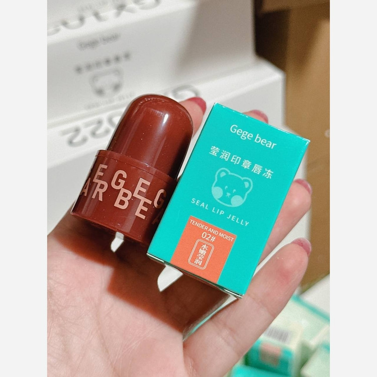 رژ ژله ای خیس کره ای اورجینال بلوطی تدی خرسی آبرسال لب نرم کننده لبها بالم لب بلوط فانتزی کیوت پینترستی گوگولی