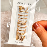 پک انگشتر اقتصادی پینترستی پروانه صدف ستاره بدلیجات بند انگشتی فانتزی کیوت دخترانه مناسب کادو هدیه فری سایز زیورالات
