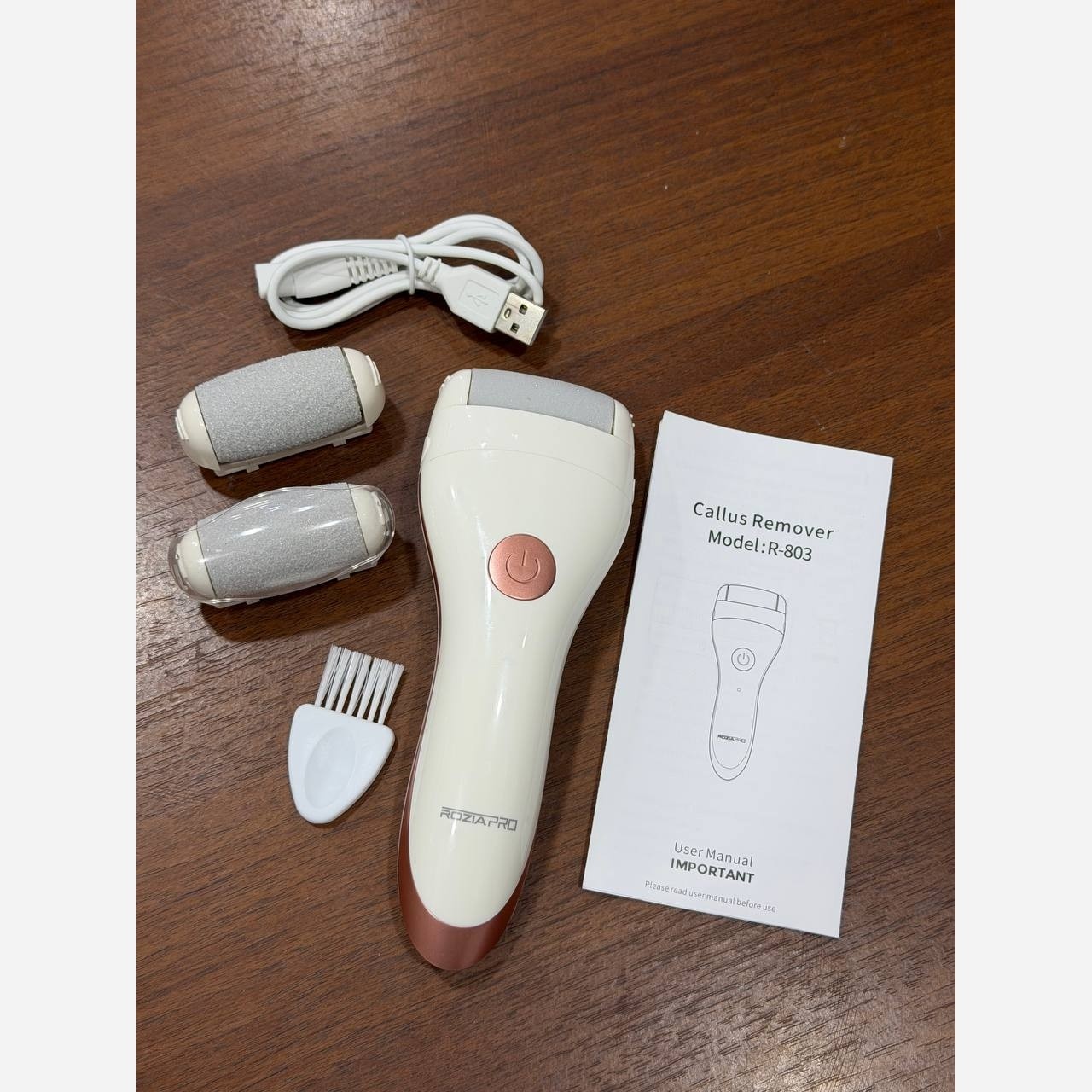 سنگ پا برقی شارژی روزیا پرو مدل R-803 دستگاه پدیکور و حذف پوست مرده پا