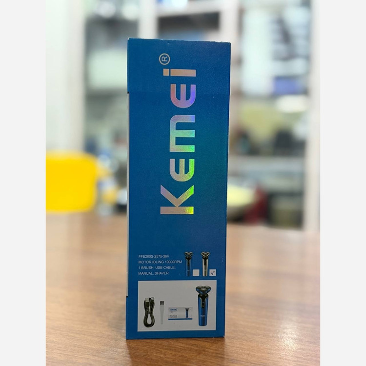 ماشین اصلاح صورت کیمی مدل KM-773 ریش تراش سه تیغه شارژی ضد آب
